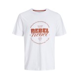 JJ REBEL JREBGRAY TEE SS CREW NECK 12282381-WHITE White Image 0