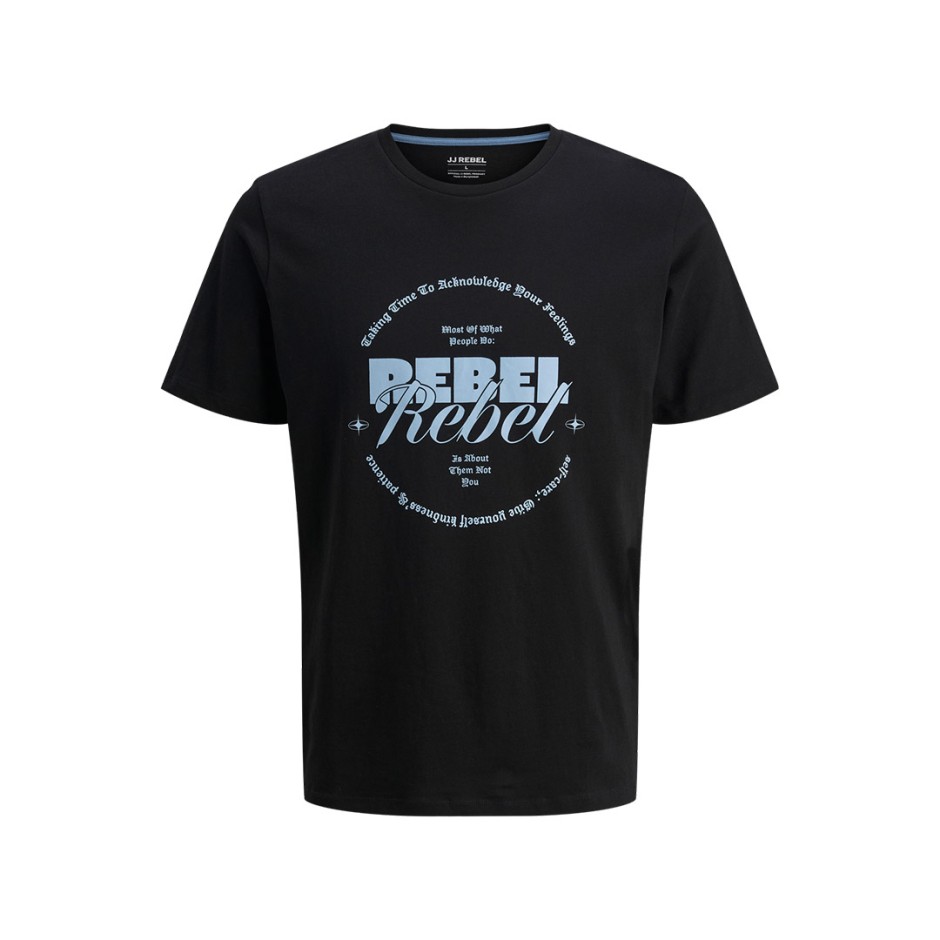 JJ REBEL JREBGRAY TEE SS CREW NECK 12282381-BLACK Black