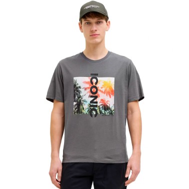 JJ REBEL TEE SS CREW NECK 12271046-CASTLEROCK Coal