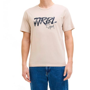 JJ REBEL BOX TEE SS CREW NECK 12271146-MOONBEAM Ecru