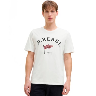 JJ REBEL REBPREPPY TEE SS CREW NECK 12271031-CLOUD DANCER White