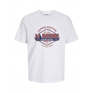 JJ REBEL JREBCASPER TEE SS CREW NECK 12266308-WHITE White