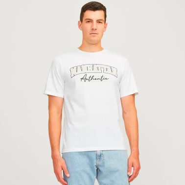 JJ REBEL JREBNEWYORK TEE SS CREW NECK SN 12263870-WHITE White