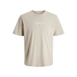 JJ REBEL PRINT TEE SS O-NECK NOOS 12268880-CROCKERY Beige Image 