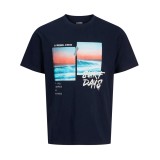 JJ REBEL TEE SS CREW NECK 12271046-SKY CAPTAIN Blue