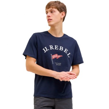 JJ REBEL REBPREPPY TEE SS CREW NECK 12271031-SKY CAPTAIN Blue