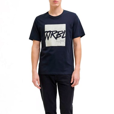 JJ REBEL BOX TEE SS CREW NECK 12271146-SKY CAPTAIN Blue