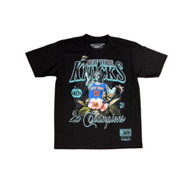 MITCHELL & NESS NBA IN THE CITY TEE LOS ANGELES LAKERS TP17907-LALBLCK-BLACK Μαύρο