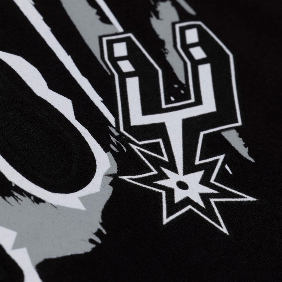 Ανδρική Κοντομάνικη Μπλούζα NBA Μαύρη - Mitchell & Ness Victor Wembanyama San Antonio Spurs Chalked Up