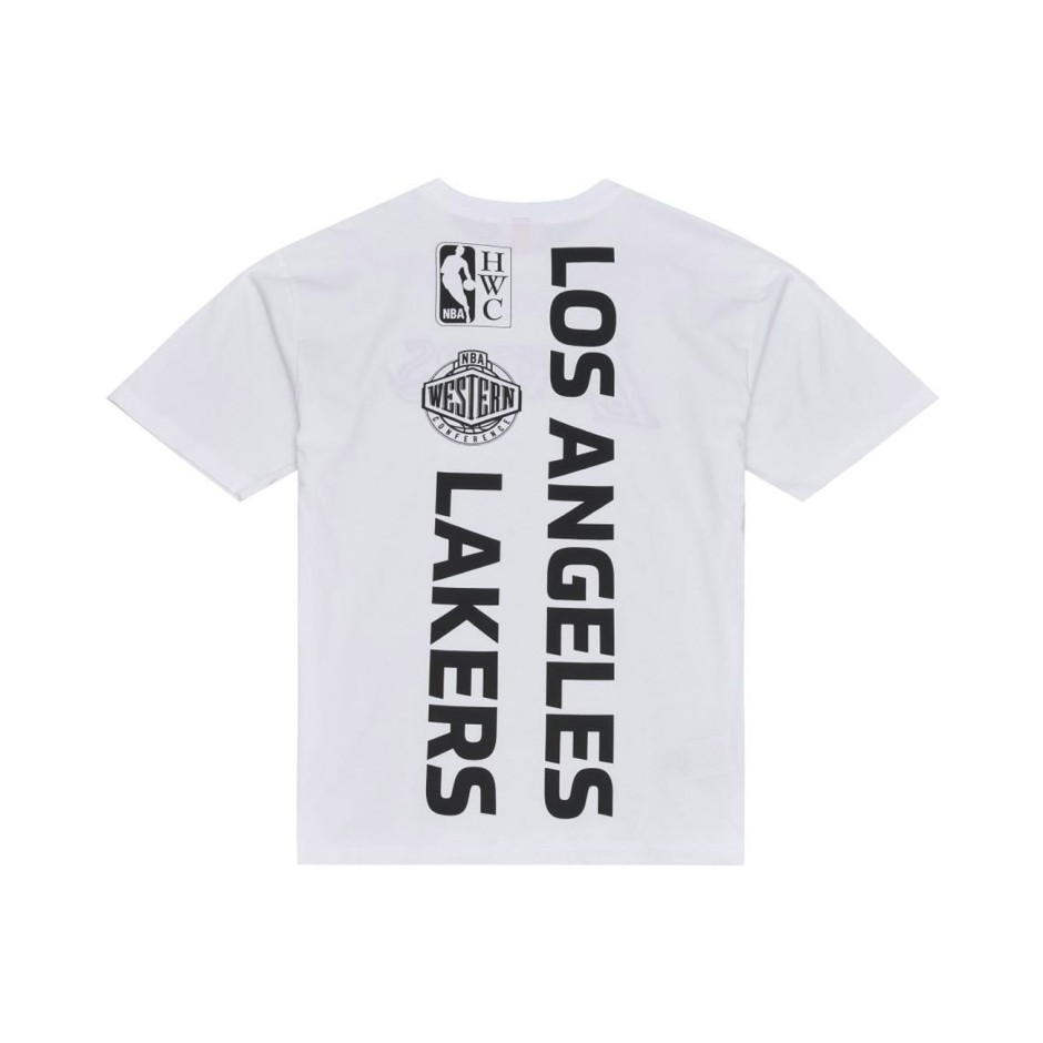 Ανδρική Κοντομάνικη Μπλούζα NBA Λευκή - NBA Mitchell & Ness Los Angeles Lakers Monochrome