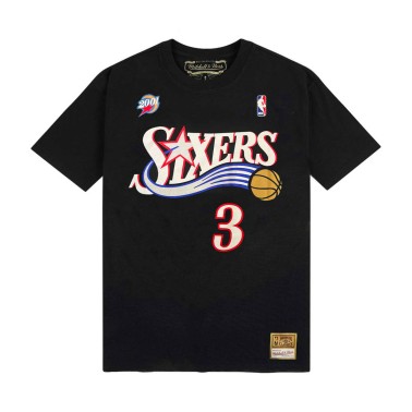 MITCHELL & NESS N&N TEE P79 IVERSON BMTRINTL1074-P76AIBLCK-BLACK Black