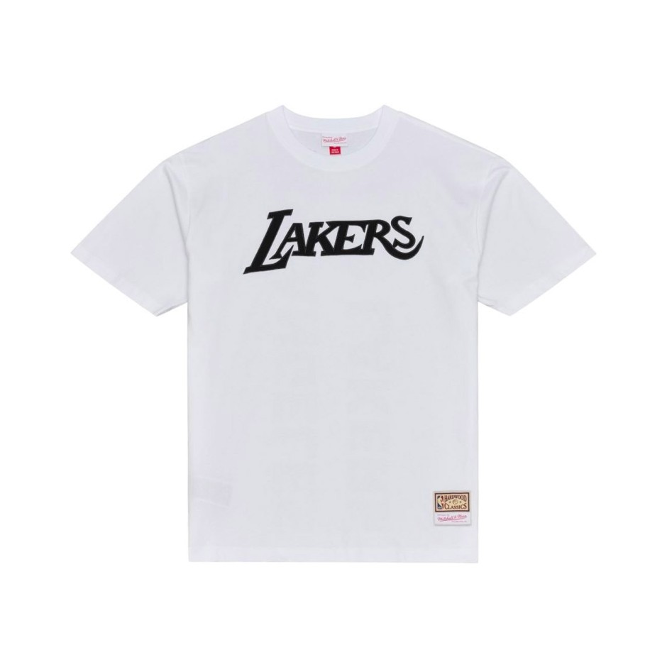Ανδρική Κοντομάνικη Μπλούζα NBA Λευκή - NBA Mitchell & Ness Los Angeles Lakers Monochrome