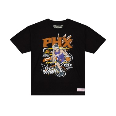 Ανδρική Κοντομάνικη Μπλούζα NBA Μαύρη - Mitchell & Ness Devin Booker Phoenix Suns Chalked Up
