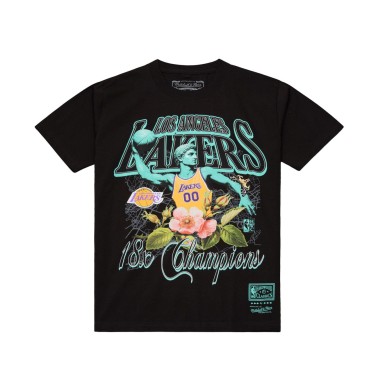 Men's NBA T-Shirt Black - Mitchell & Ness Los Angeles Lakers In The City