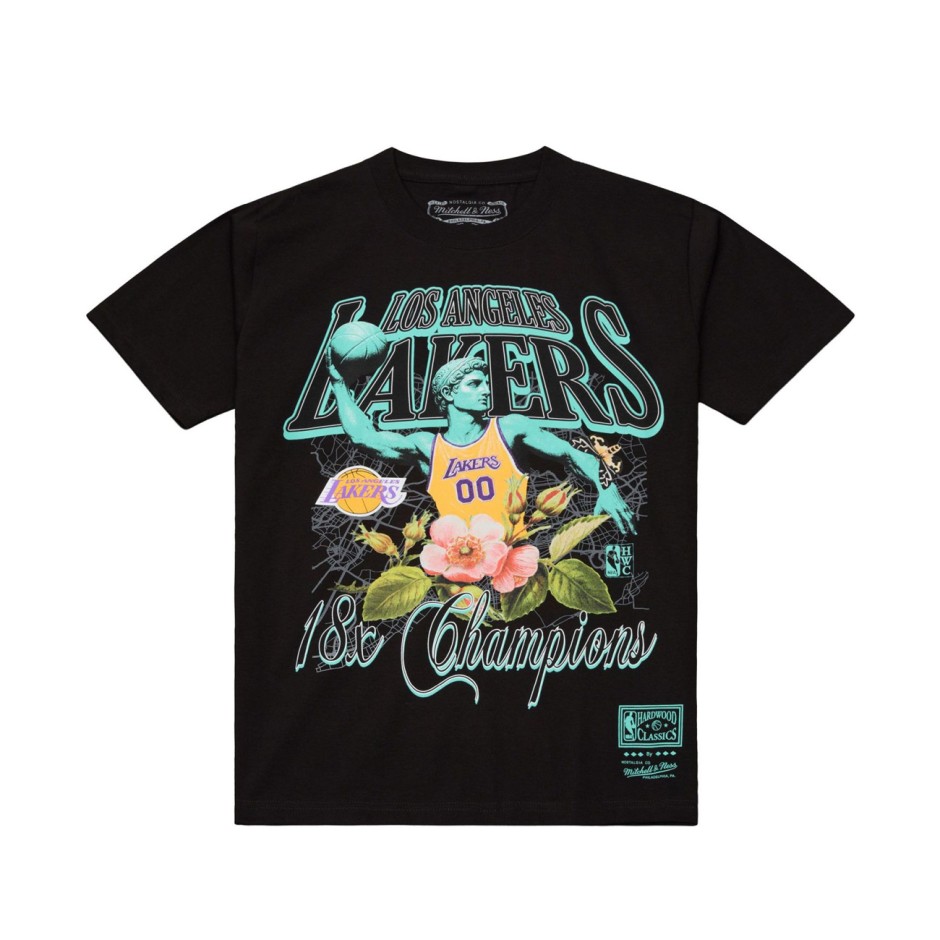 Men's NBA T-Shirt Black - Mitchell & Ness Los Angeles Lakers In The City