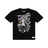 Ανδρική Κοντομάνικη Μπλούζα NBA Μαύρη - Mitchell & Ness Victor Wembanyama San Antonio Spurs Chalked Up Εικόνα 