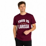 Ανδρική Κοντομάνικη Μπλούζα Βυσσινί - AEL FC 'This Is Larissa' Εικόνα 1