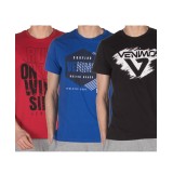 ΑΝΔΡΙΚΑ T-SHIRTS VENIMO 3-PACK 120MSS-765 Κόκκινο Εικόνα 