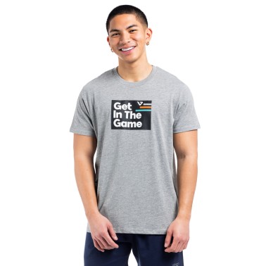 Ανδρική Κοντομάνικη Μπλούζα Προπόνησης Γκρι - VENIMO