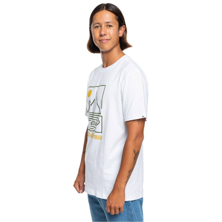 QUIKSILVER QS OUTLINE MOUNTAINS SS EQYZT07897-WBB0 White