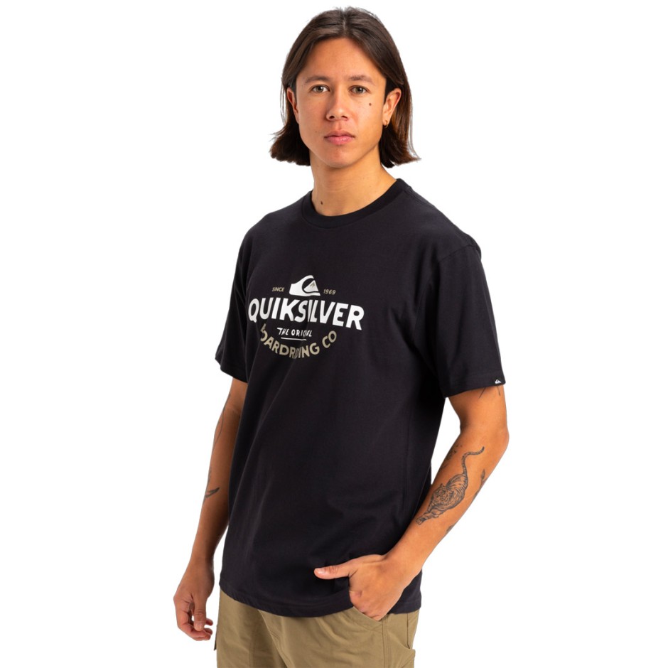 QUIKSILVER TYPED OUT SS EQYZT08064-KVJ0 Black