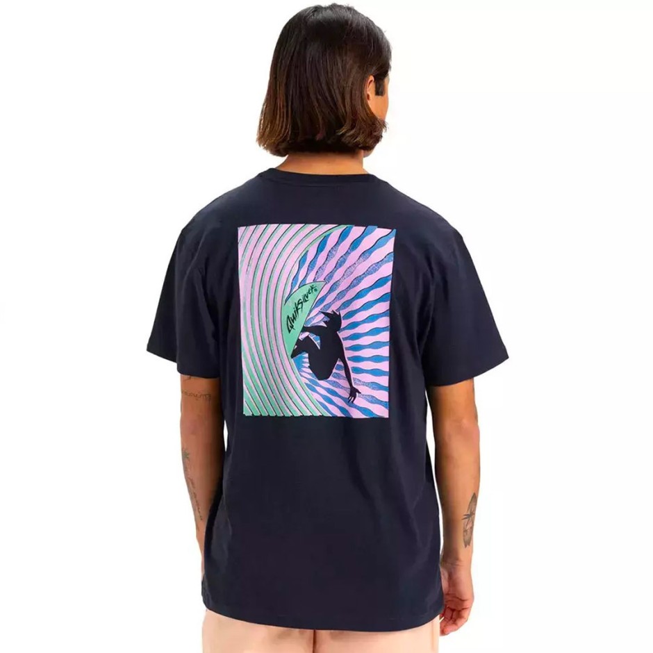 Ανδρική Κοντομάνικη Μπλούζα Μπλε - Quiksilver Window Pane