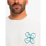 Ανδρική Κοντομάνικη Μπλούζα Λευκή - Quiksilver Outside Inside Εικόνα 2