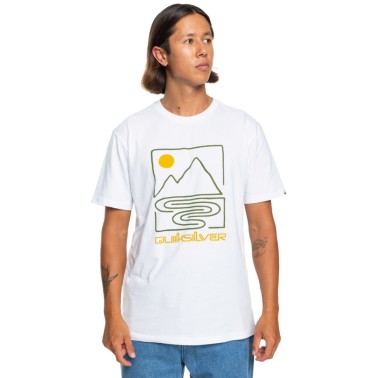 QUIKSILVER QS OUTLINE MOUNTAINS SS EQYZT07897-WBB0 White