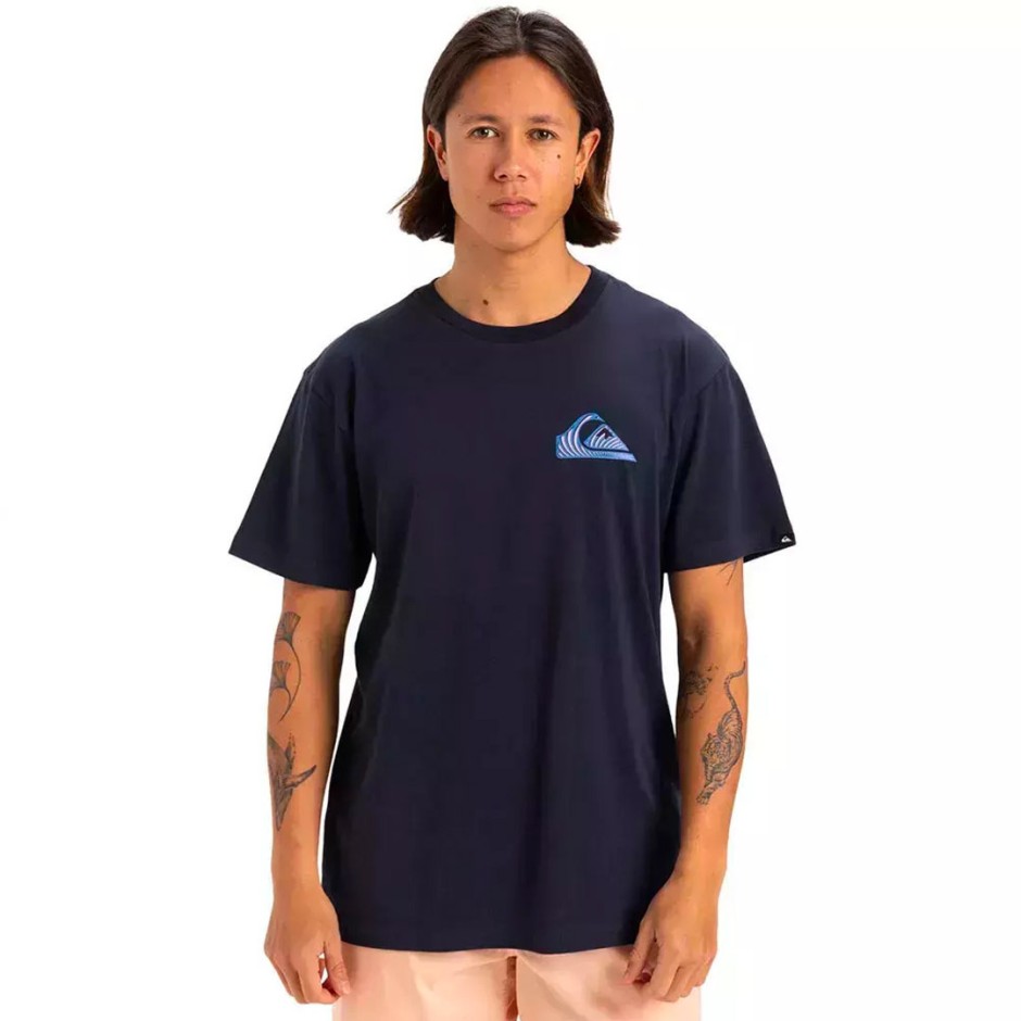 Ανδρική Κοντομάνικη Μπλούζα Μπλε - Quiksilver Window Pane