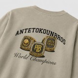 Ανδρική Κοντομάνικη Μπλούζα Μπεζ - Antetokounbros Rings Εικόνα 2