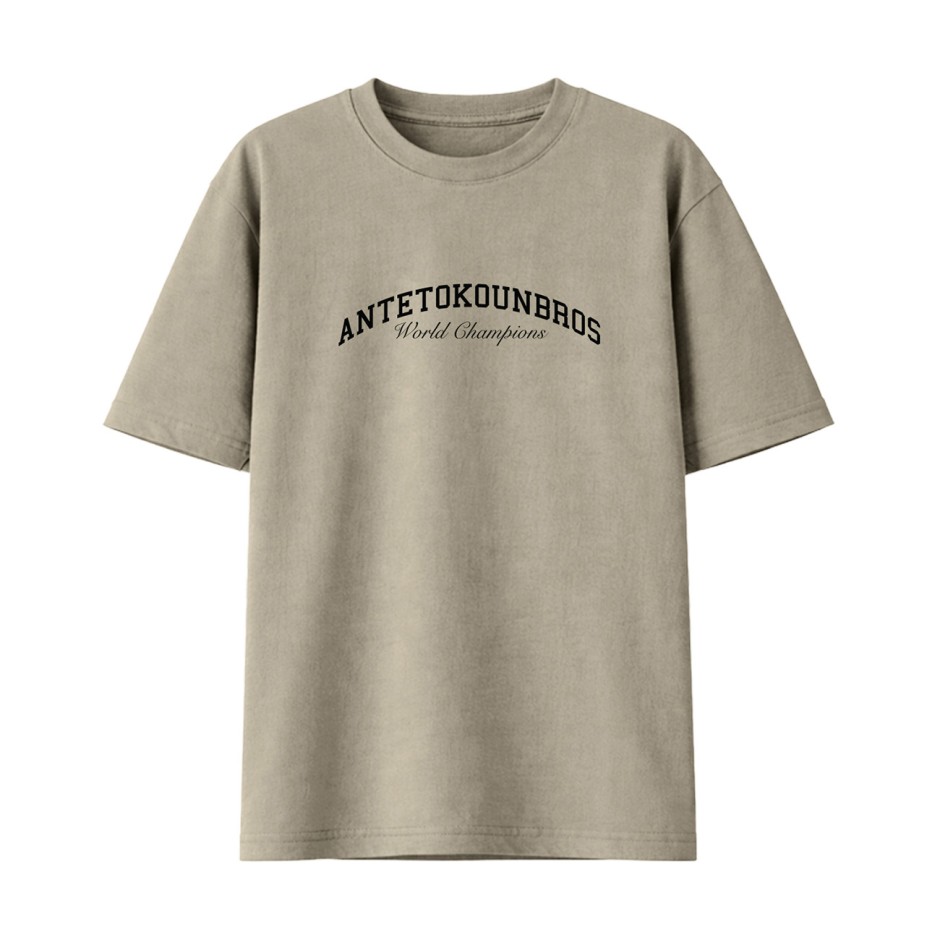 Ανδρική Κοντομάνικη Μπλούζα Μπεζ - Antetokounbros Rings