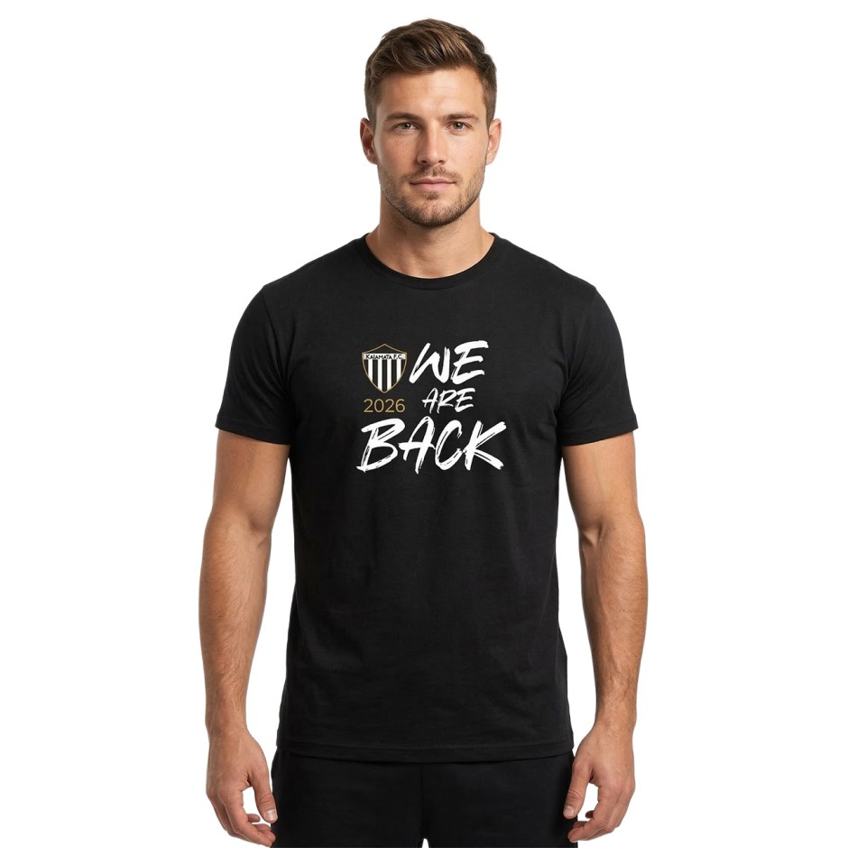 Ανδρική Κοντομάνικη Μπλούζα Μαύρη - Kalamata FC 'We Are Back'