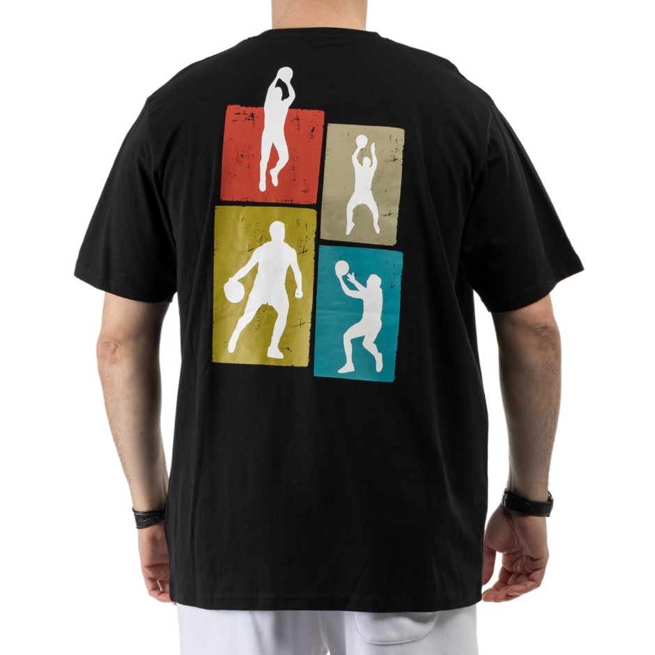 Ανδρική Κοντομάνικη Μπλούζα Μαύρη - Nick Galis 'Legend Moves'