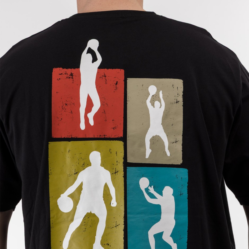 Ανδρική Κοντομάνικη Μπλούζα Μαύρη - Nick Galis 'Legend Moves'