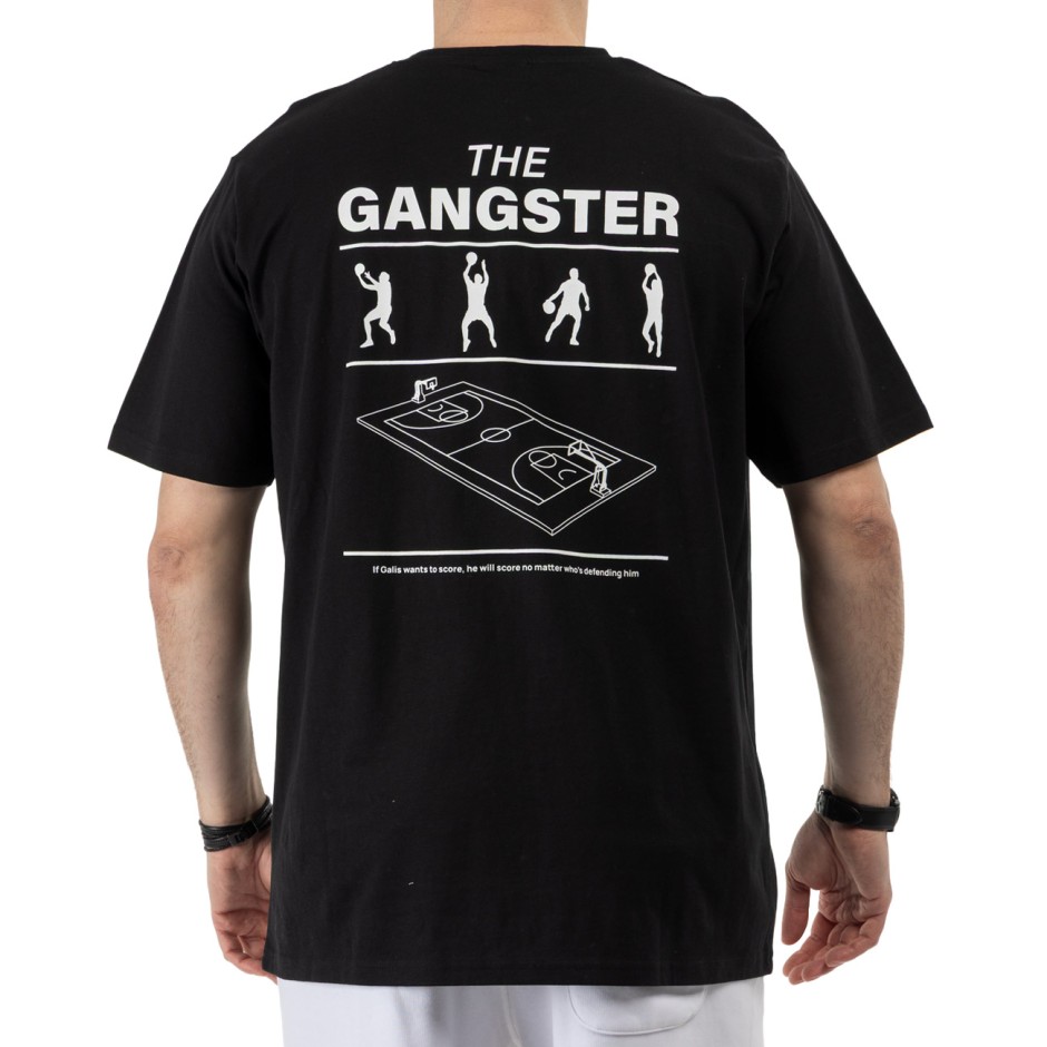 Ανδρική Κοντομάνικη Μπλούζα Μαύρη - Nick Galis 'The Gangster's Court'