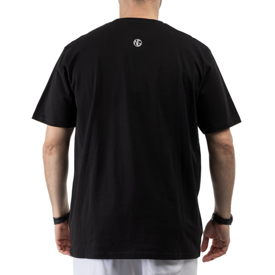 Ανδρική Κοντομάνικη Μπλούζα Μαύρη - Nick Galis 'Gangster's Figure'