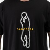 Ανδρική Κοντομάνικη Μπλούζα Μαύρη - Nick Galis 'Gangster's Figure' Εικόνα 1