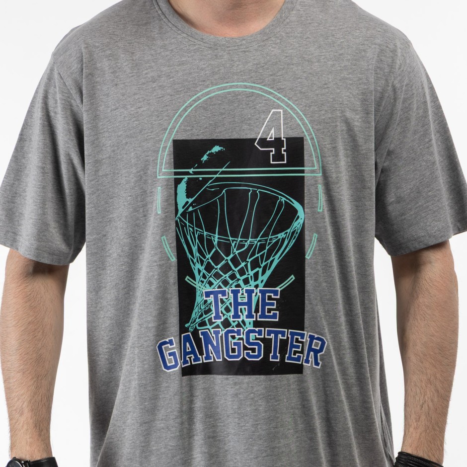 Ανδρική Κοντομάνικη Μπλούζα Ανθρακί - Nick Galis 'Basketball'