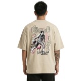 Men's T-Shirt Ecru - Nick Galis 'Never Give Up' Image 0