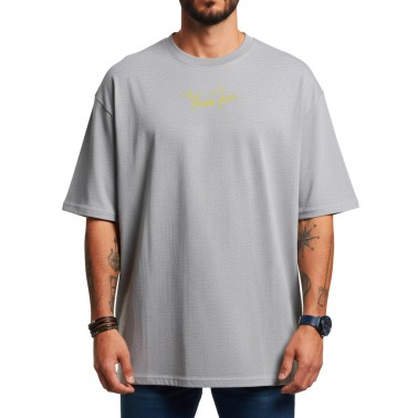 Ανδρική Κοντομάνικη Μπλούζα Γκρι - Nick Galis 'Never Give Up'