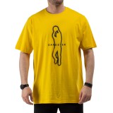 Men's T-Shirt Yellow - Nick Galis 'Gangster's Figure' Image 
