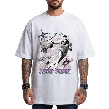 Ανδρική Κοντομάνικη Μπλούζα Λευκή - Nick Galis 'Court Dreams'