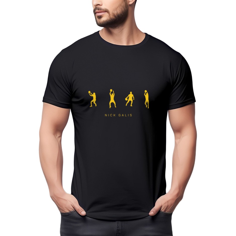 Men's T-Shirt Black - Nick Galis 'Four Figures'