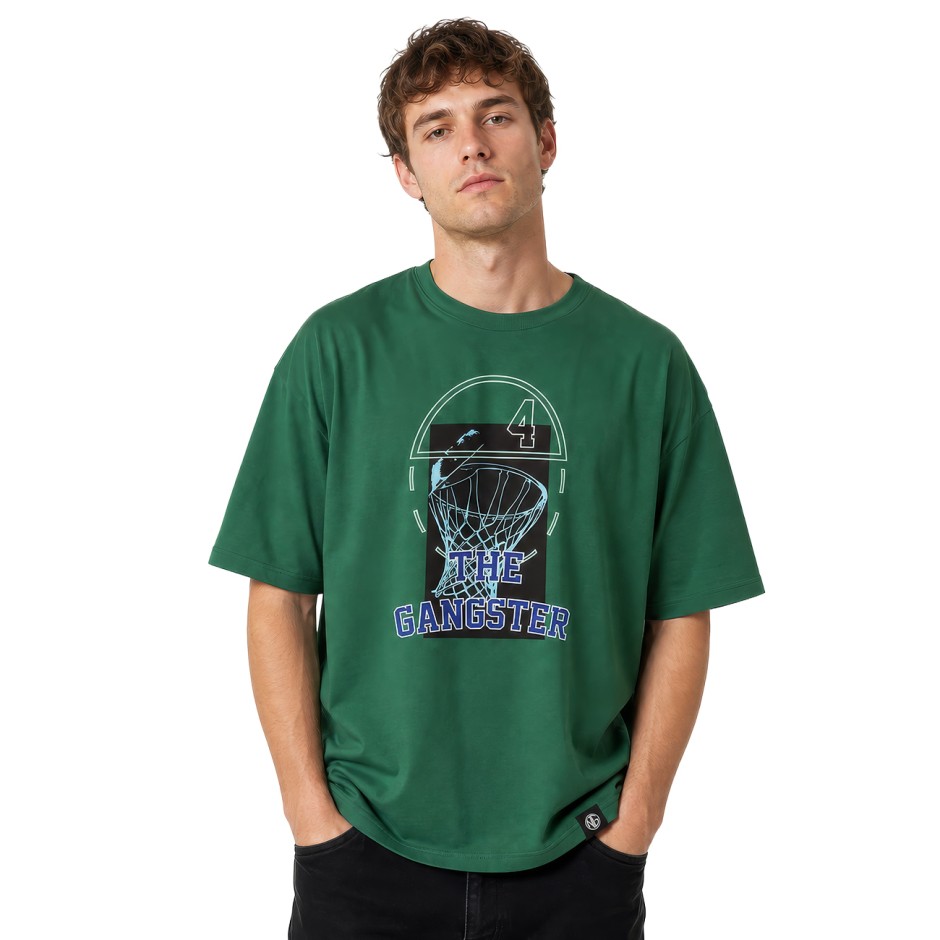 Men's T-Shirt Green - Nick Galis 'Basketball'
