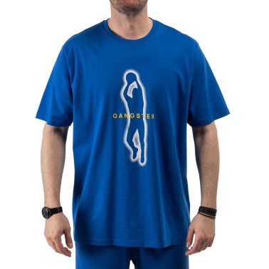 Men's T-Shirt Royal Blue - Nick Galis 'Gangster's Figure'