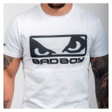 Ανδρική Κοντομάνικη Μπλούζα Λευκή - Bad Boy Logo Classic  Εικόνα 4