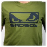 Ανδρική Κοντομάνικη Μπλούζα Χακί - Bad Boy Logo Classic  Εικόνα 3