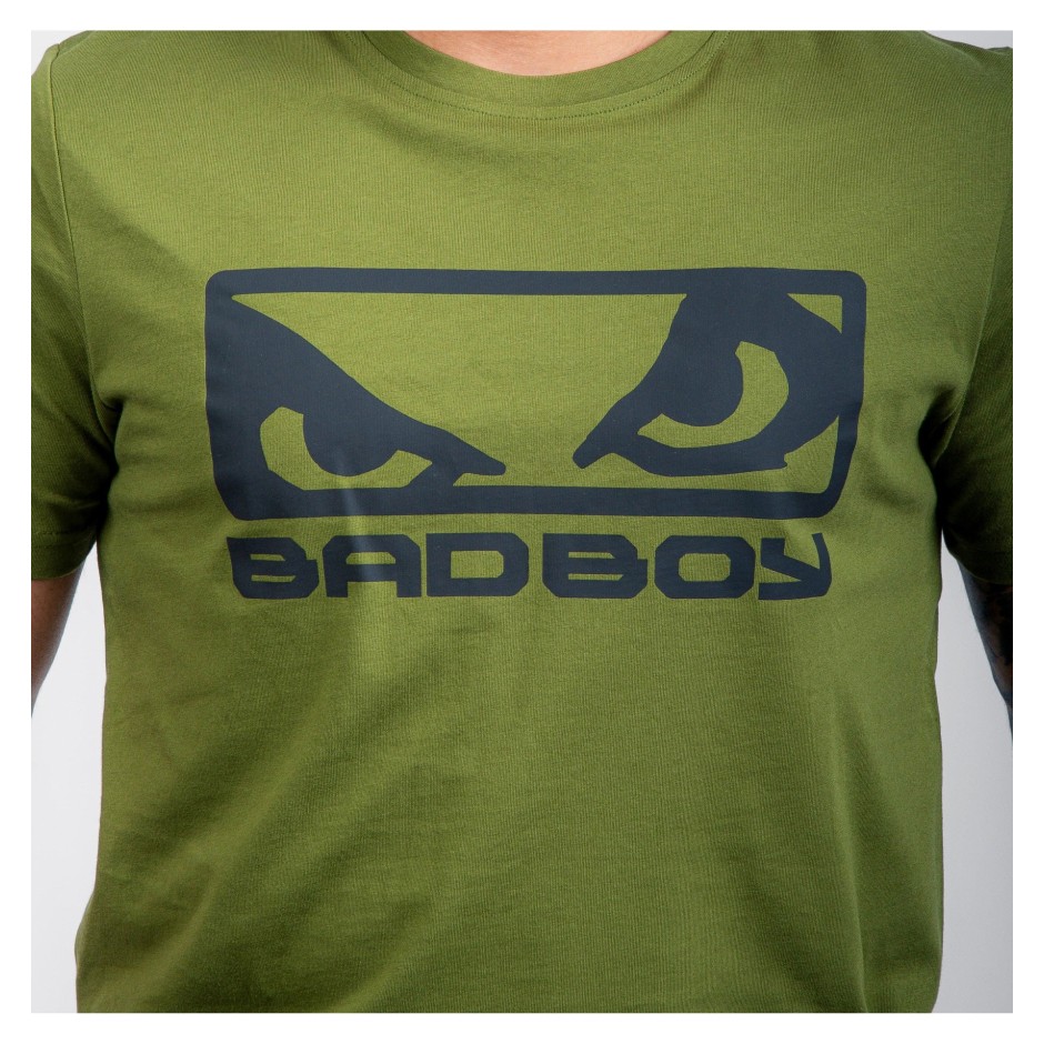 Ανδρική Κοντομάνικη Μπλούζα Χακί - Bad Boy Logo Classic 