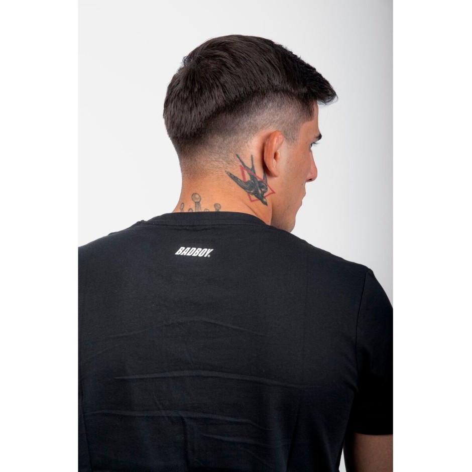 BAD BOY LOGO CLASSIC MEN'S T-SHIRT REGULAR FIT BB-000001-BW Black