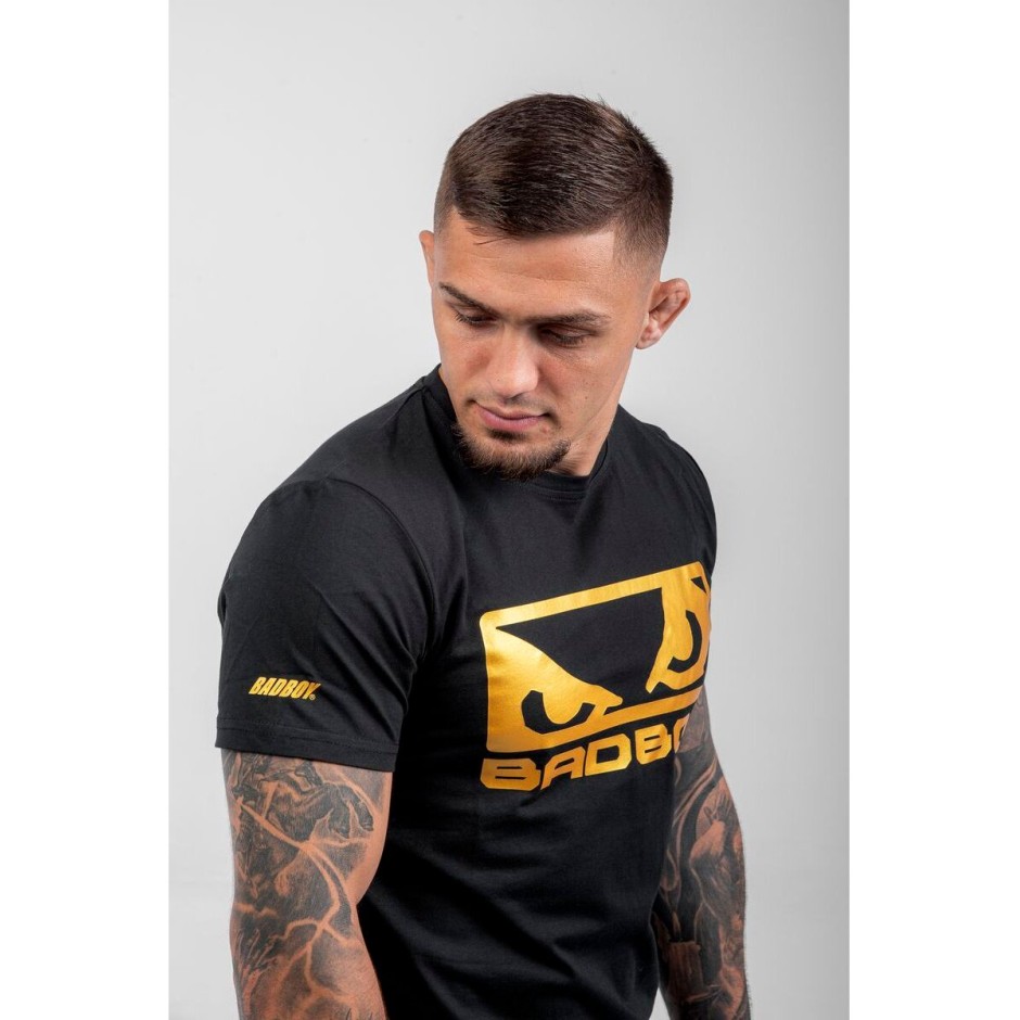 BAD BOY LOGO CLASSIC MEN'S T-SHIRT REGULAR FIT BB-000001-BGD Black